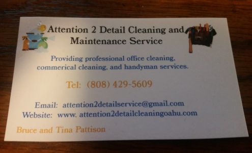 Attention 2 Detail Cleaning and Maintenance Service