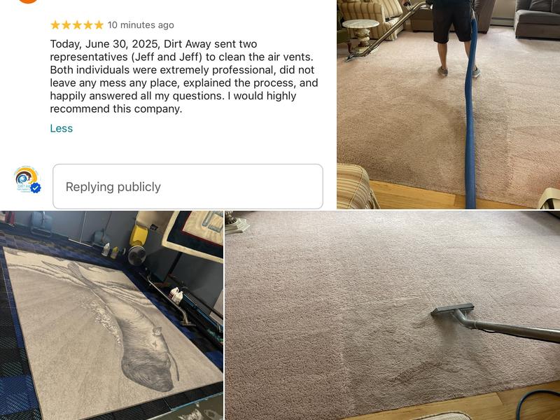 Dirt away carpet and duct cleaning