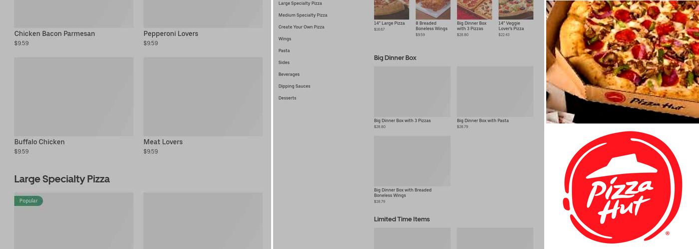Pizza Hut Menu