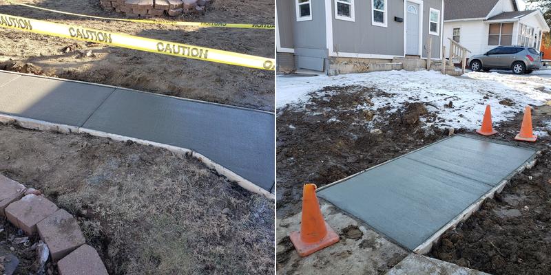 Hands down concrete and landscape