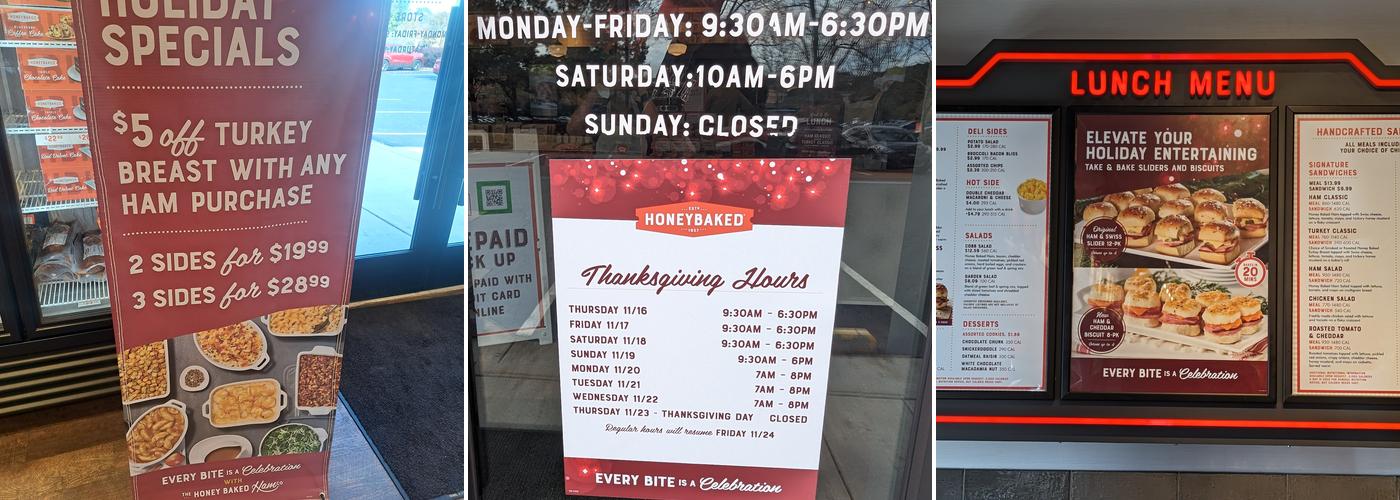 The Honey Baked Ham Company Menu