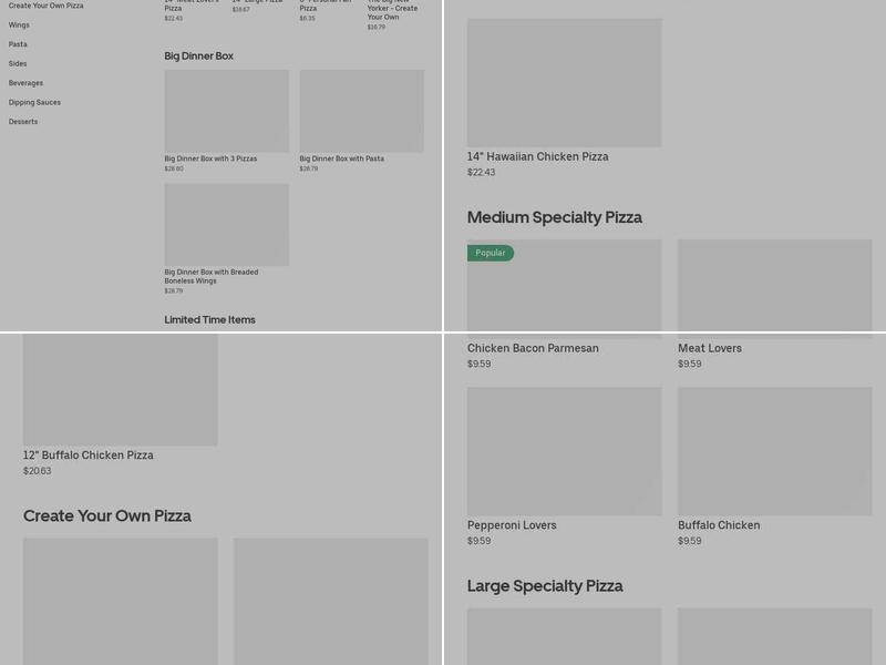 Pizza Hut Menu