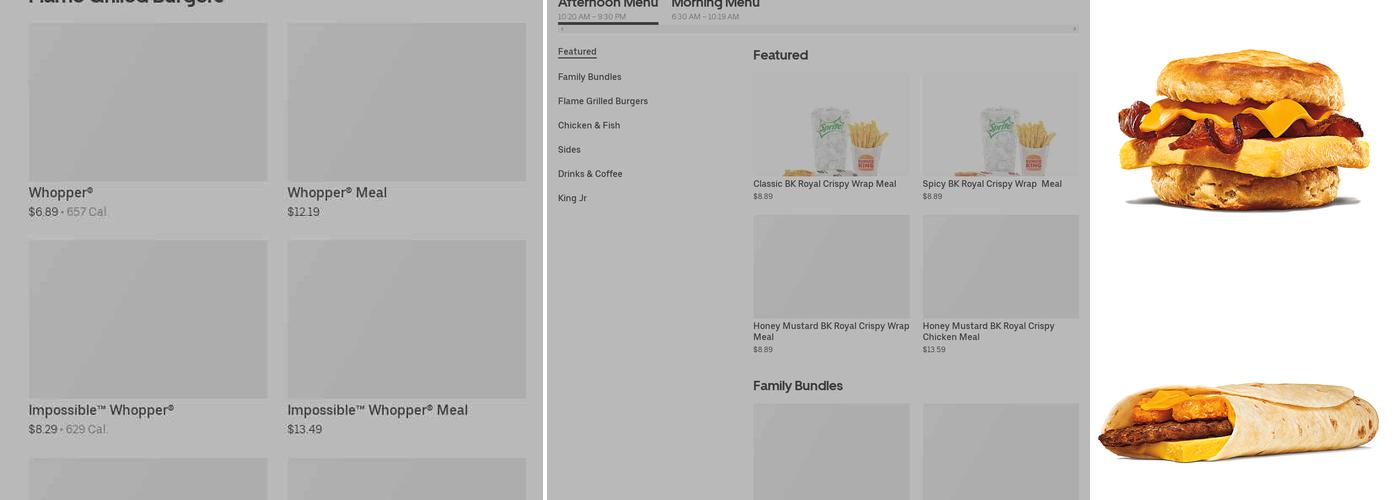 Burger King Menu