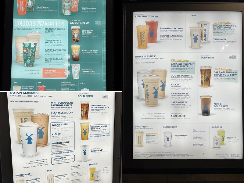Dutch Bros Coffee Menu