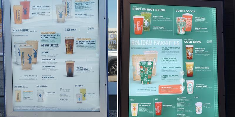 Dutch Bros Coffee Menu