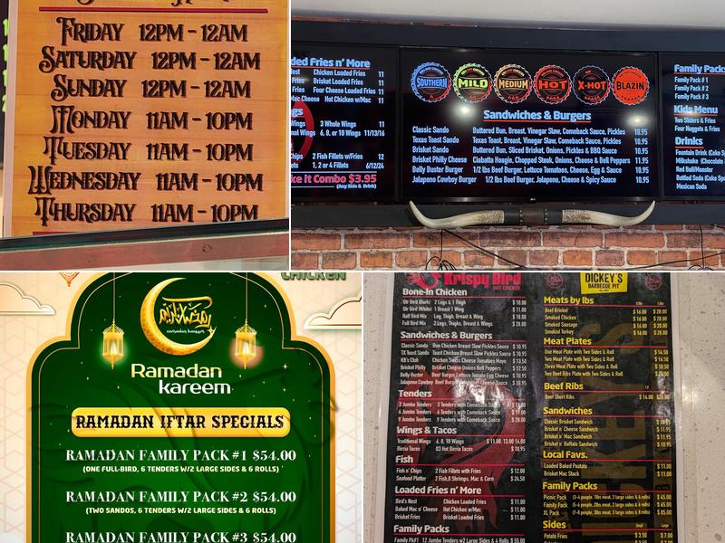 Dickey's Barbecue Pit Menu