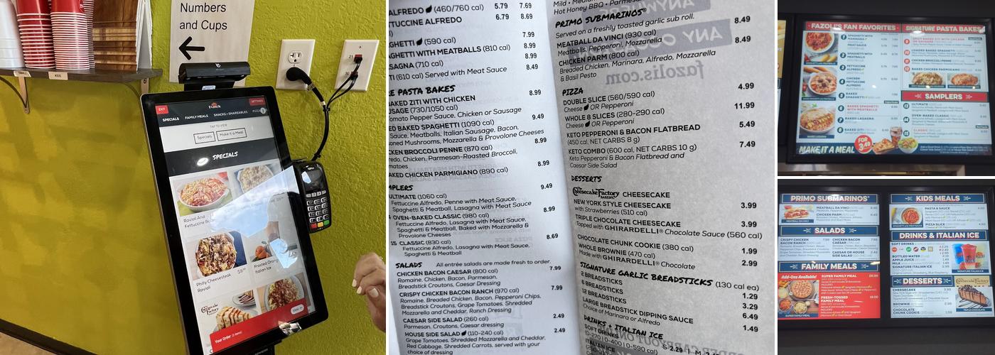 Fazoli's Menu
