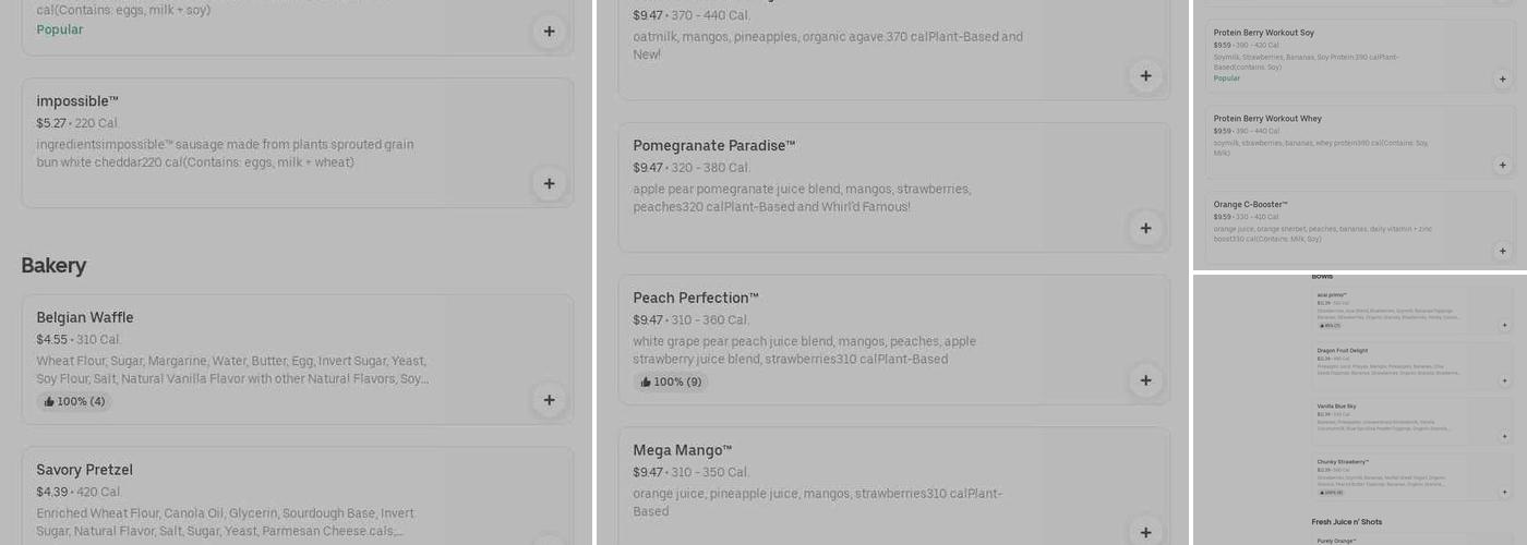 Jamba Menu