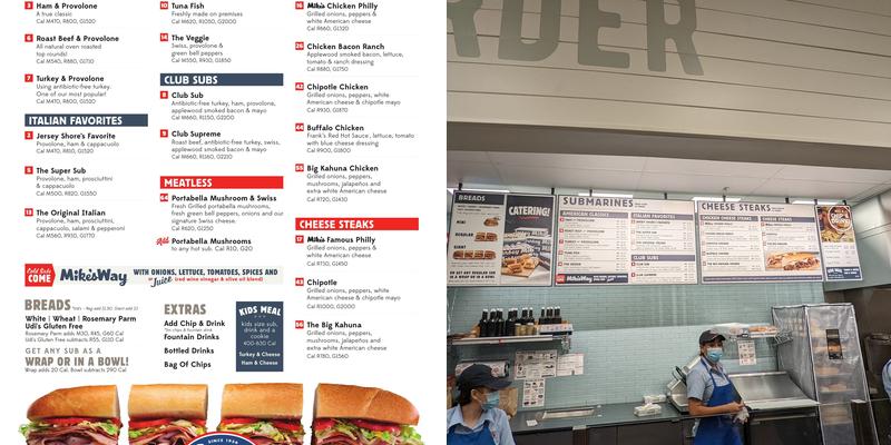 Jersey Mike's Subs Menu