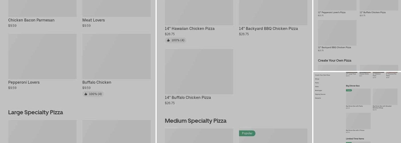 Pizza Hut Menu
