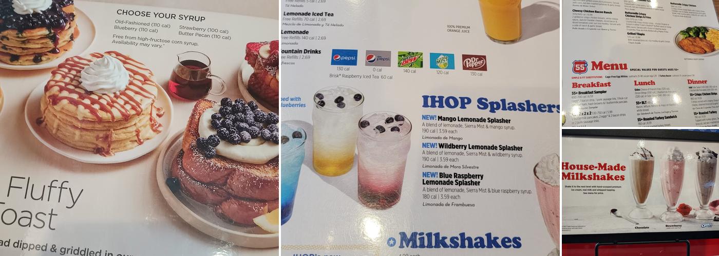 IHOP Menu
