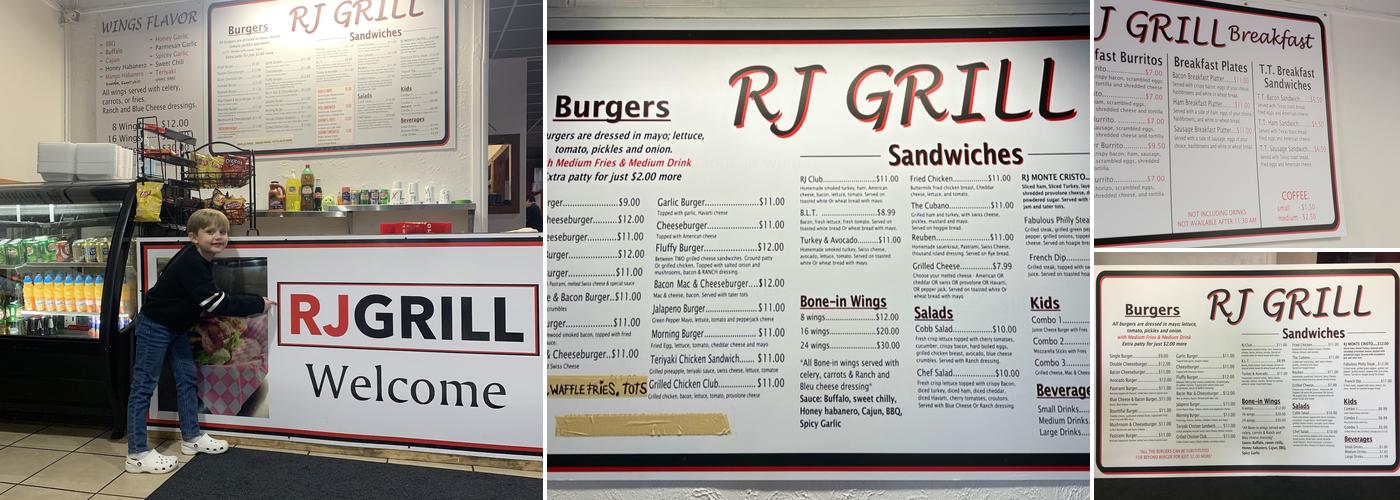 RJ Grill Menu