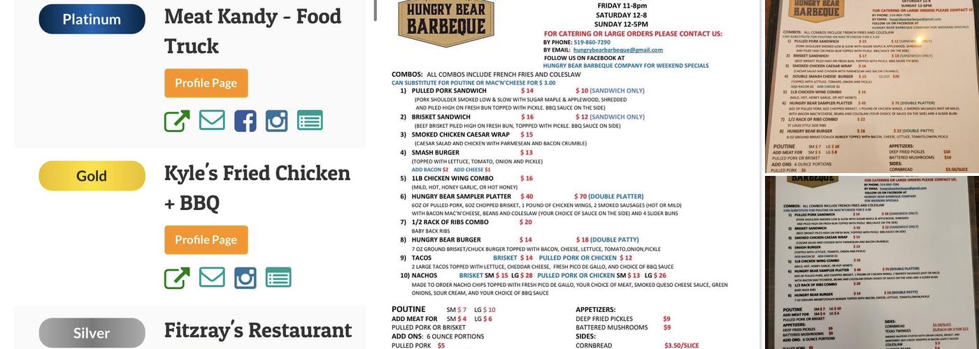 Hungry Bear Barbeque Menu