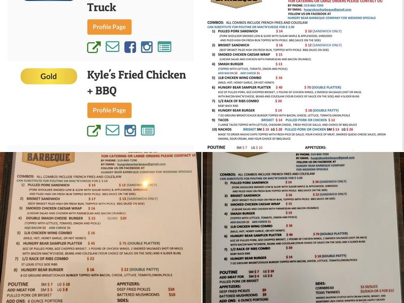 Hungry Bear Barbeque Menu