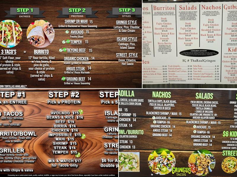 Gringos Tacos Menu
