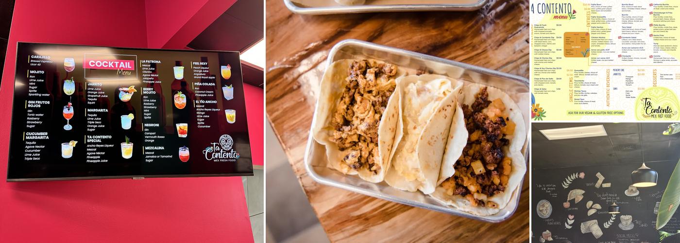 Ta Contento Mex Fresh Food Menu