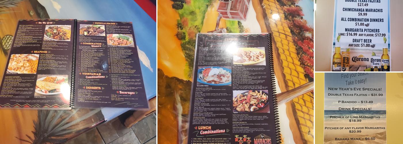 Los Mariachis Menu