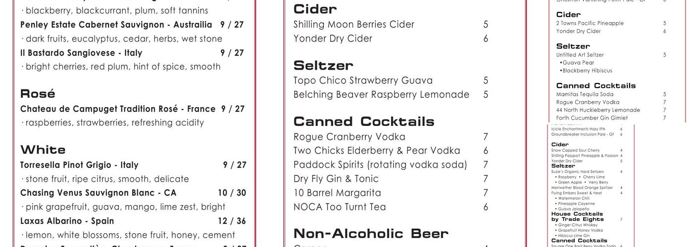 Powder Hound Pizza Menu