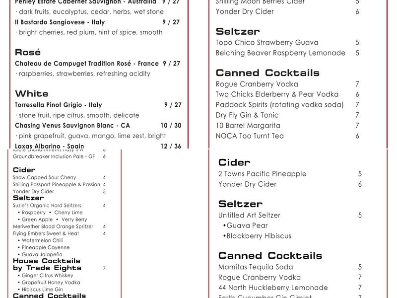 Powder Hound Pizza Menu