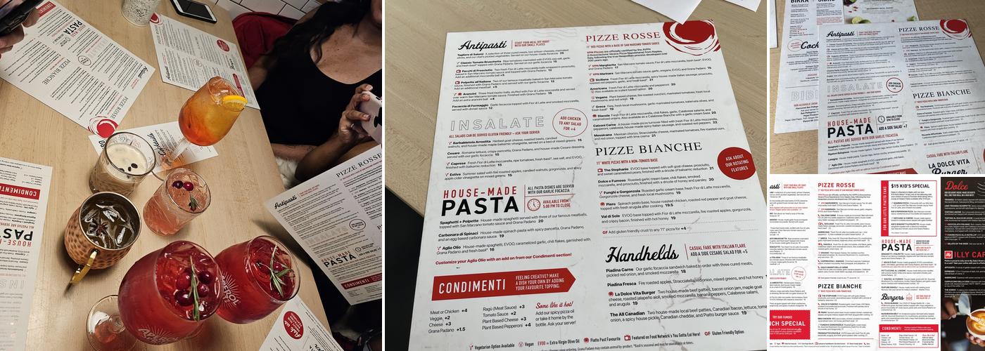 Piatto Pizzeria + Enoteca Menu