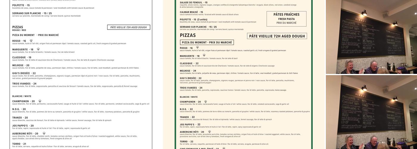 Pizzeria Melrose NDG Menu