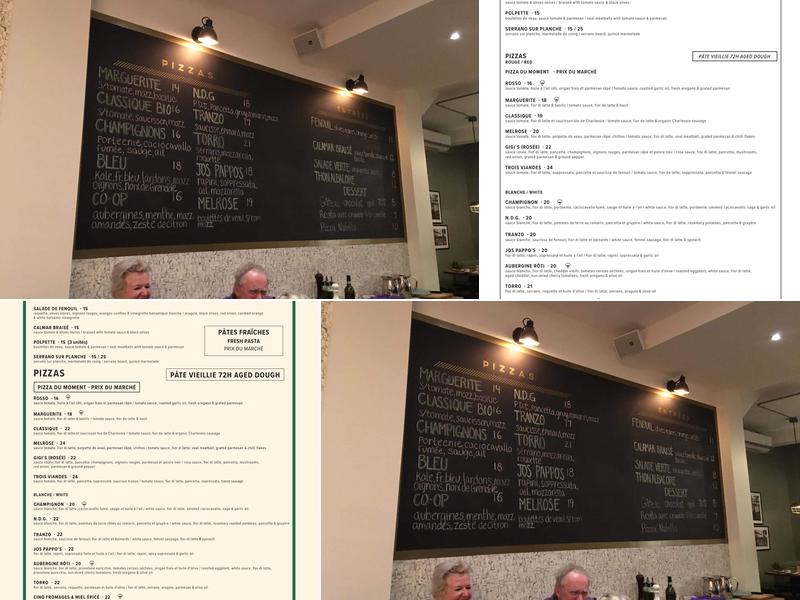 Pizzeria Melrose NDG Menu