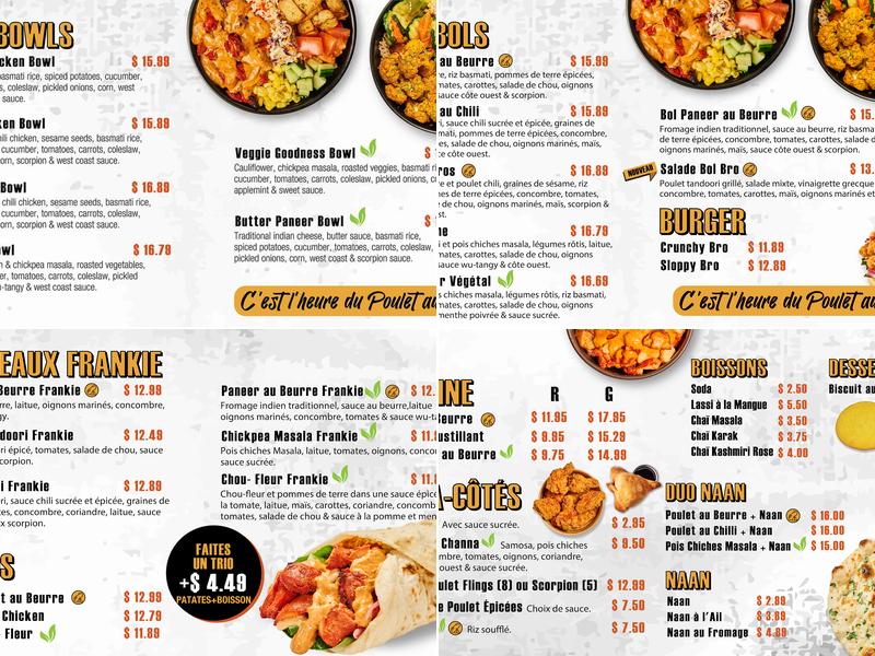 Spicebros Menu