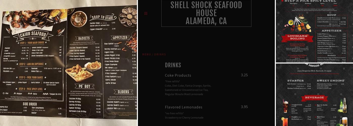 Shell Shock Seafood House Menu