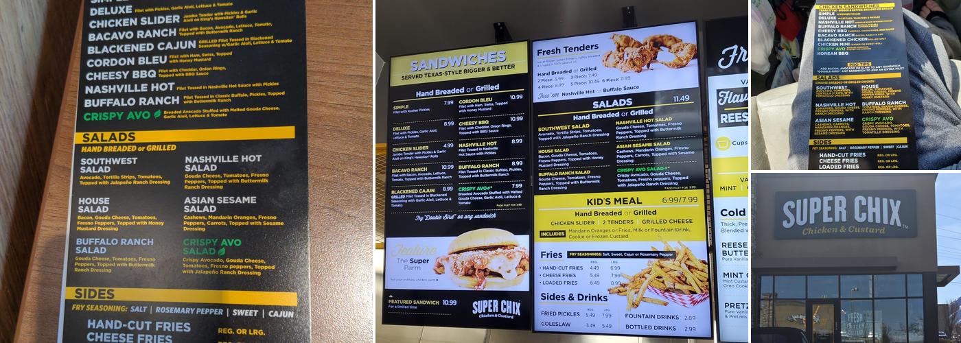 Super Chix - Spanish Fork, UT Menu