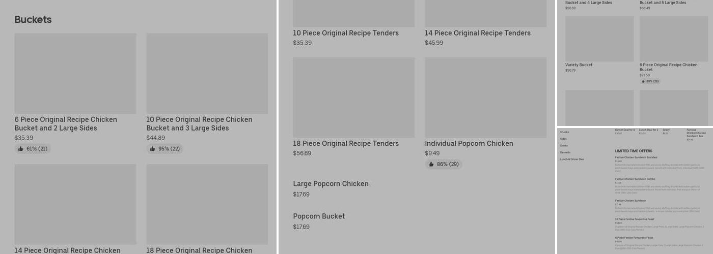 KFC Menu