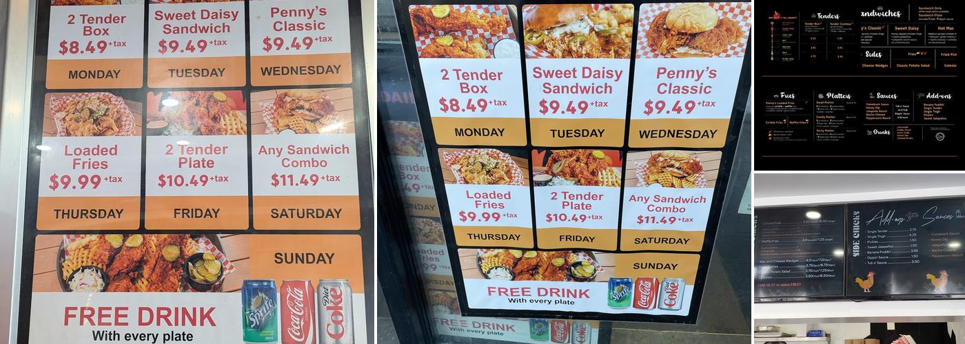Penny's Hot Chicken Menu