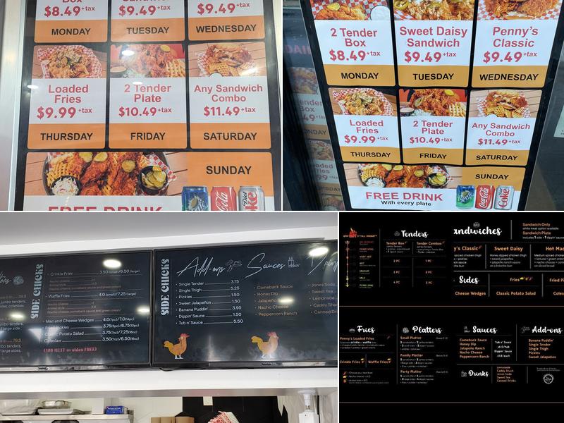 Penny's Hot Chicken Menu