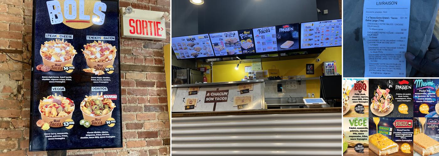 Mont Tacos - Saint-Denis Menu