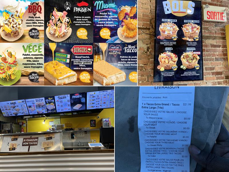 Mont Tacos - Saint-Denis Menu