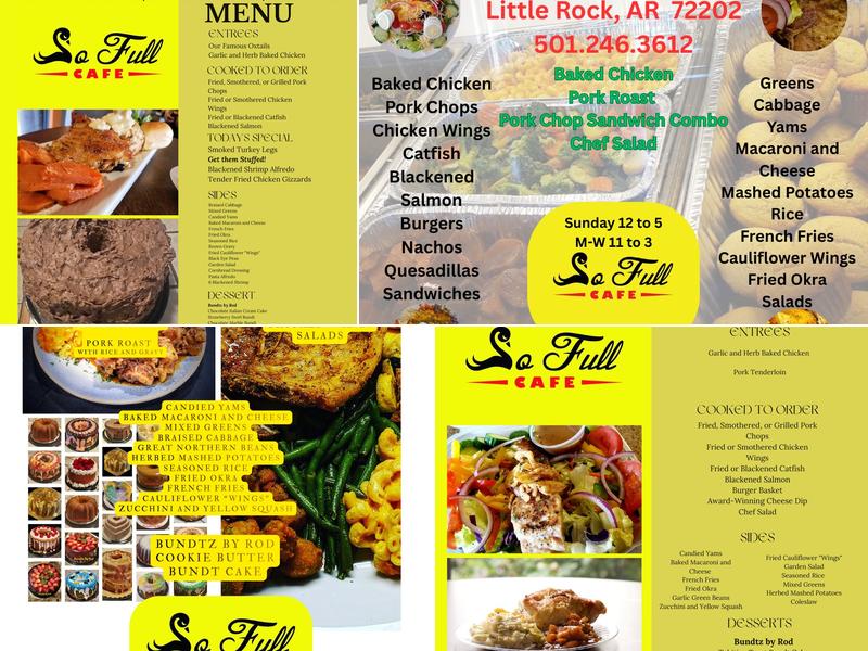 Black Swan Catering Company Menu