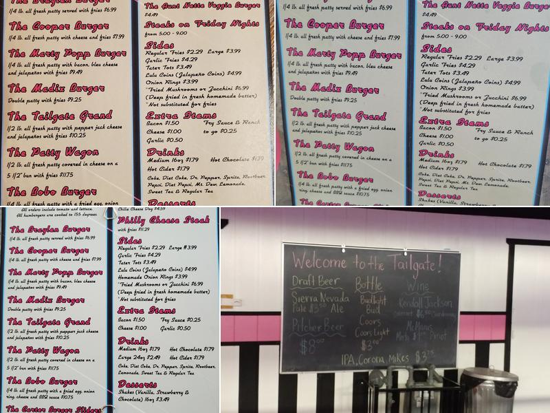 The Tailgate Menu