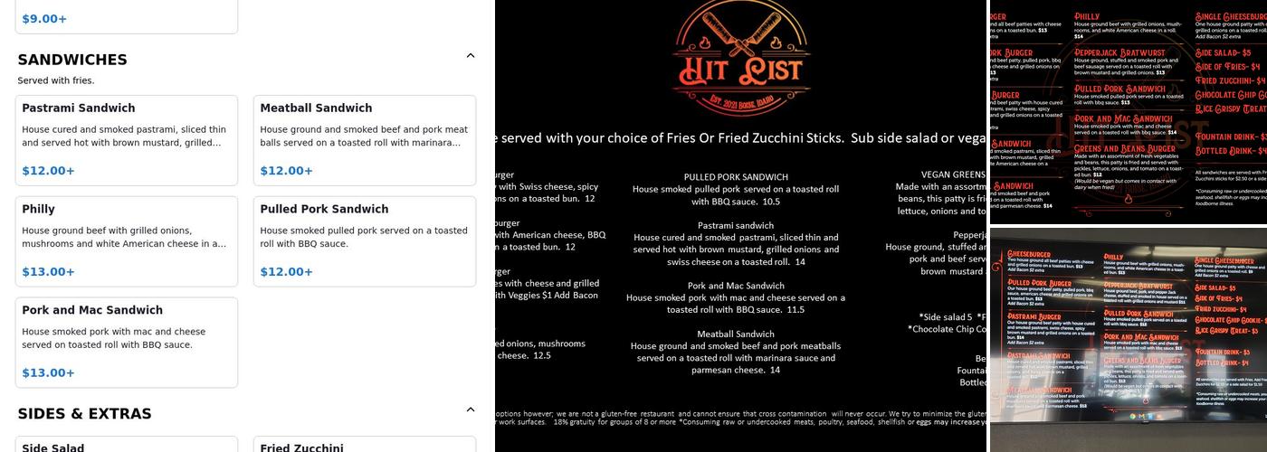Hit List Menu