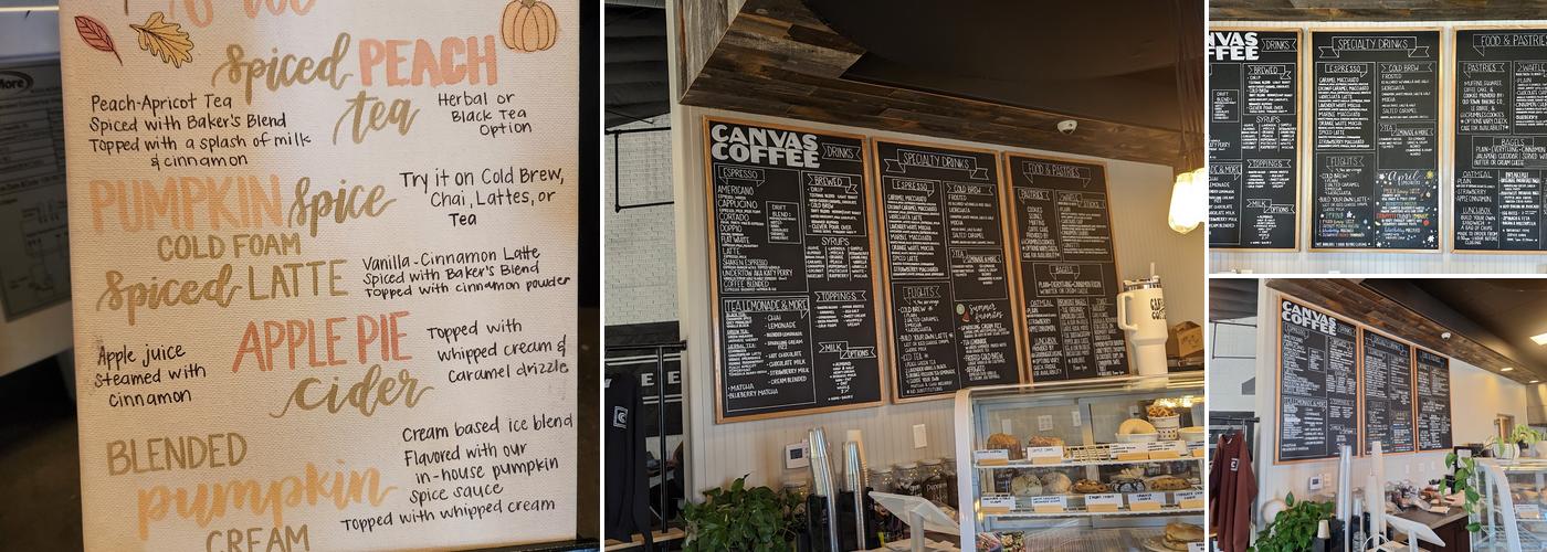 Canvas Coffee Menu