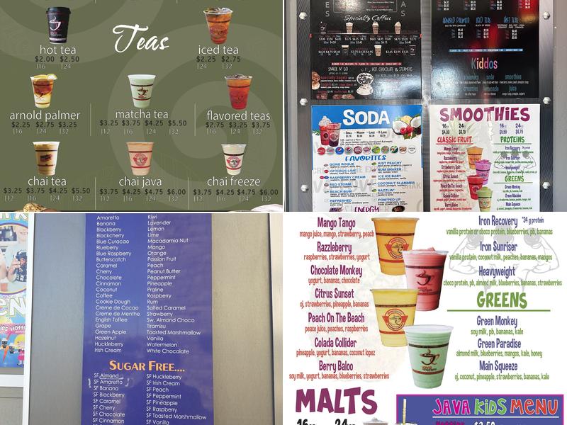 Java Espress Menu