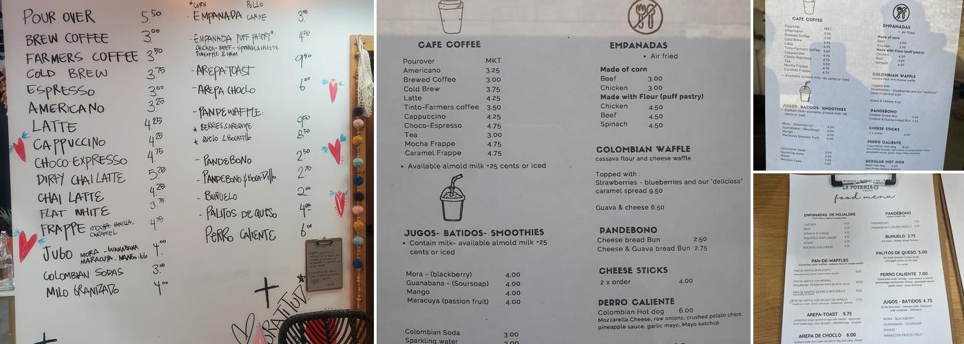 La Poteria Local Menu