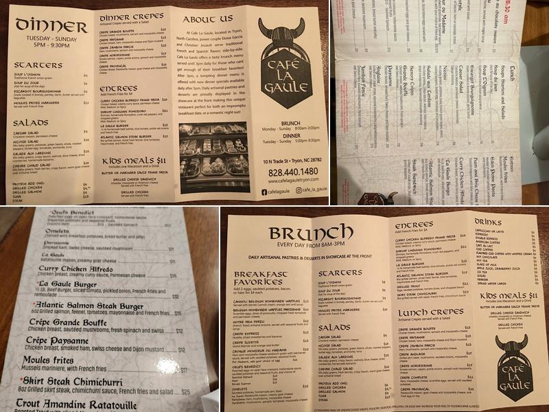 Restaurant La Gaule Menu