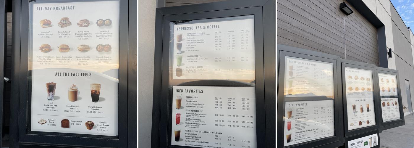 Starbucks Menu