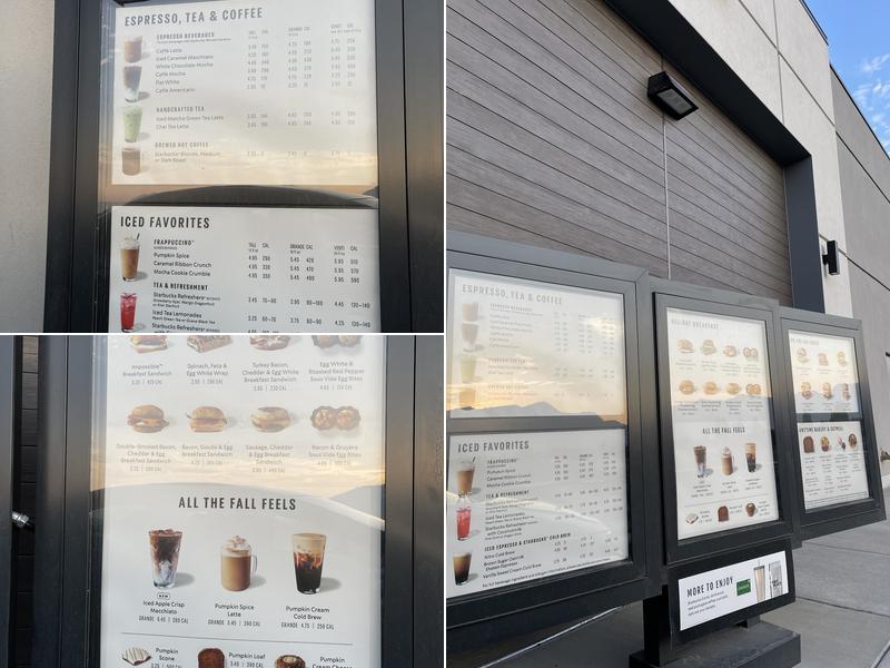 Starbucks Menu