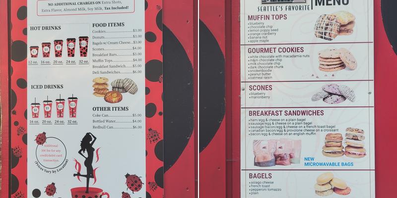 Ladybug Espresso MV Menu
