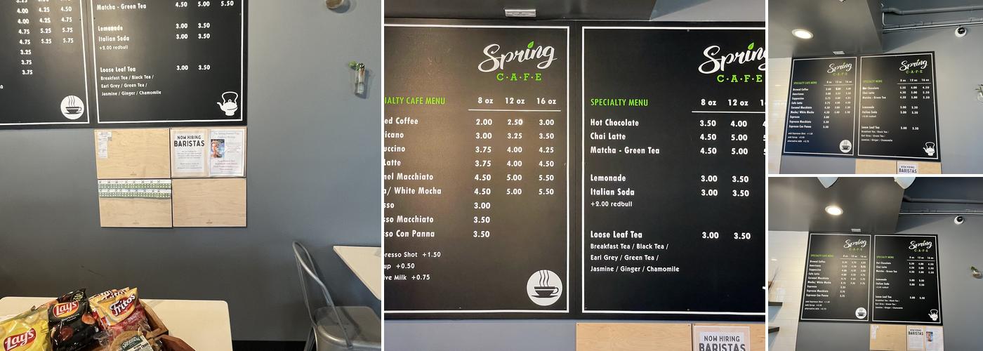 Spring Cafe Menu
