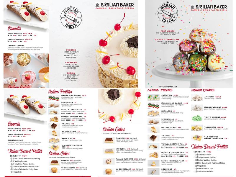 The Sicilian Baker Menu