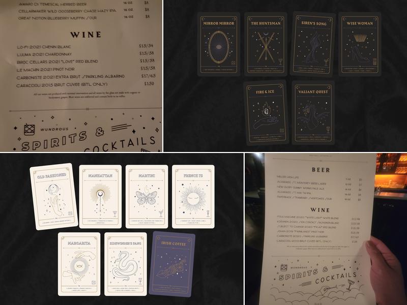 Wunderbar Menu
