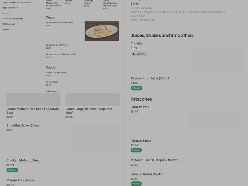 Jalao Menu