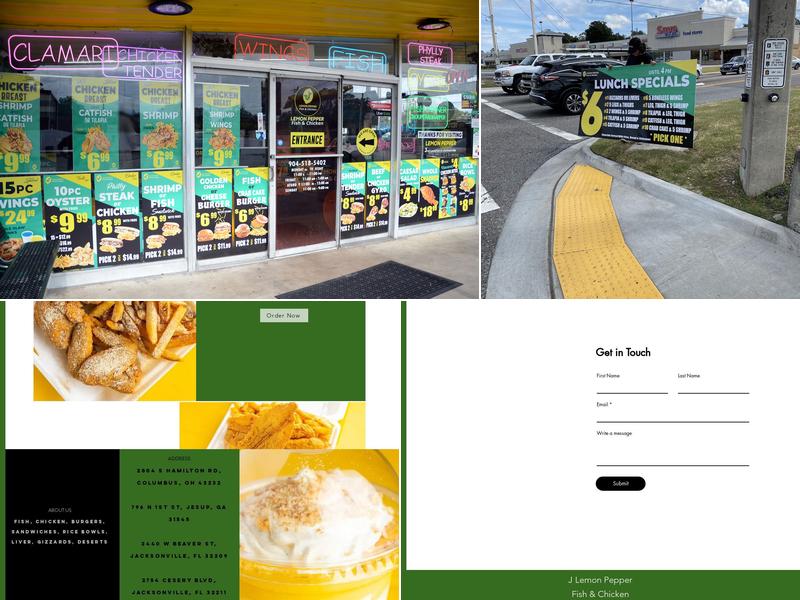 J Lemon Pepper Fish & Chicken Menu