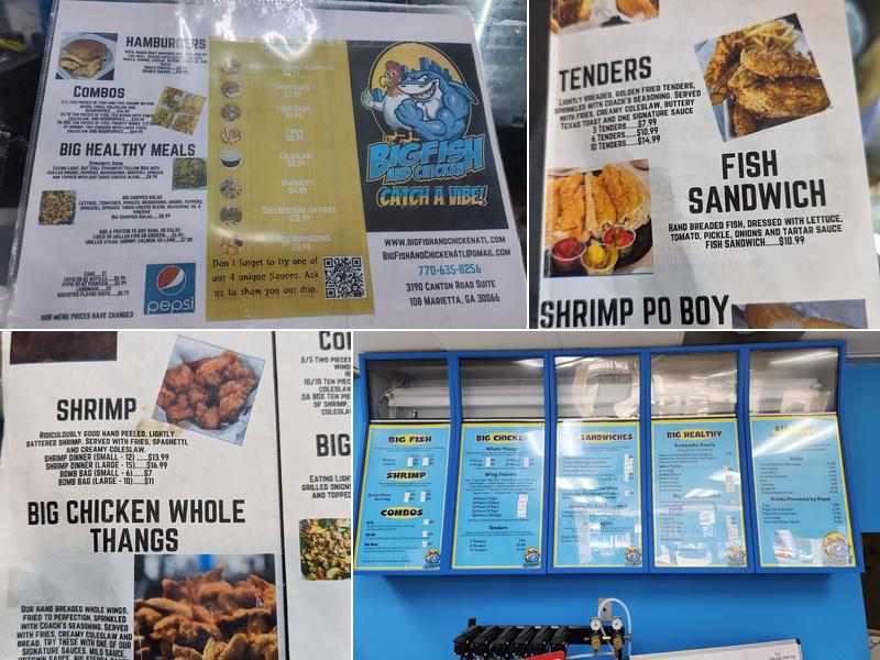 Big fish and chicken Menu